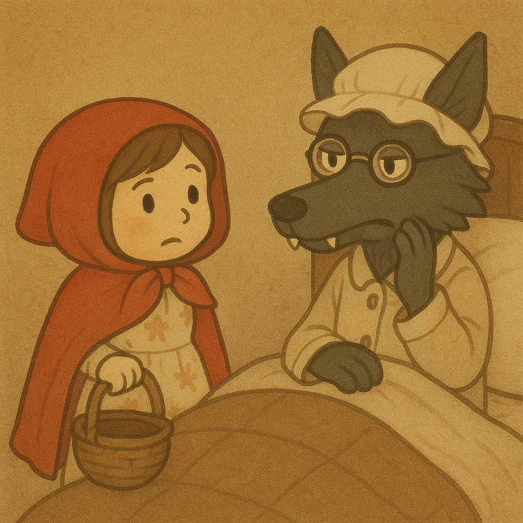「おばあさんのお耳が…」のやり取り